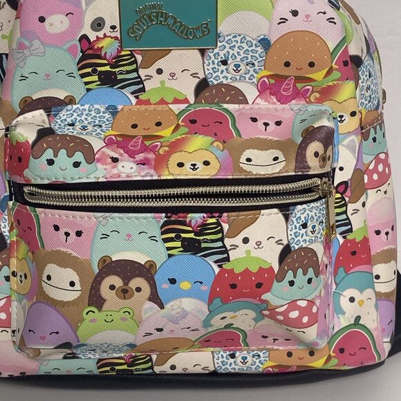 Original Squishmallows Mini Backpack Kelly Toys Logo Plate 10x10x5 In Multicolor - Picture 3 of 10
